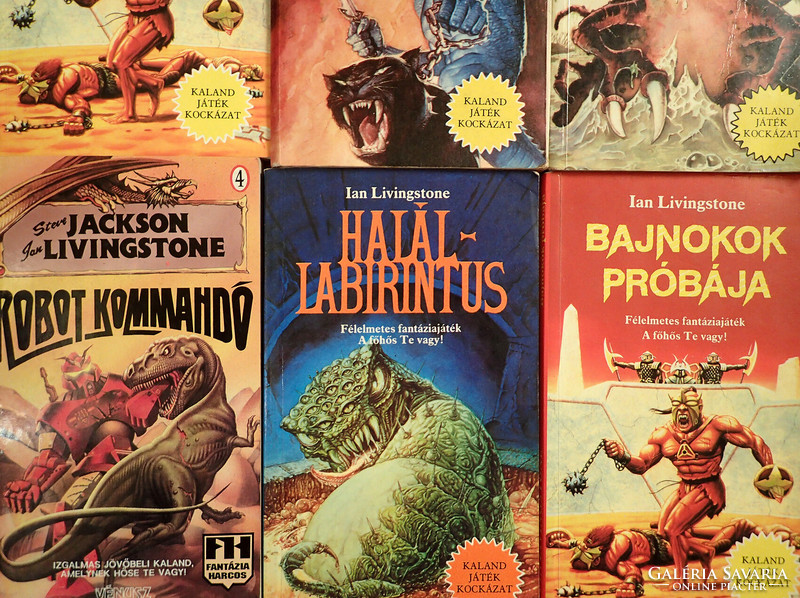 Retró sci-fi fantasy könyv csomag gyűjtemény könyvcsomag Kaland Játék Kockázat sorozat