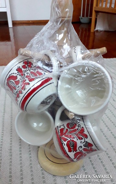 Korondi ceramic cups with aggat