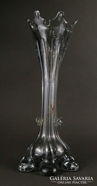 1Q784 antique crown blown Murano glass vase 27 cm