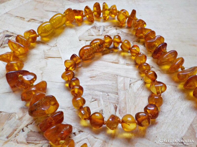 Real amber baby necklace and bracelet