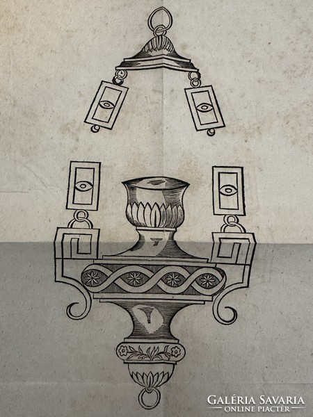 Drawing of a lamp