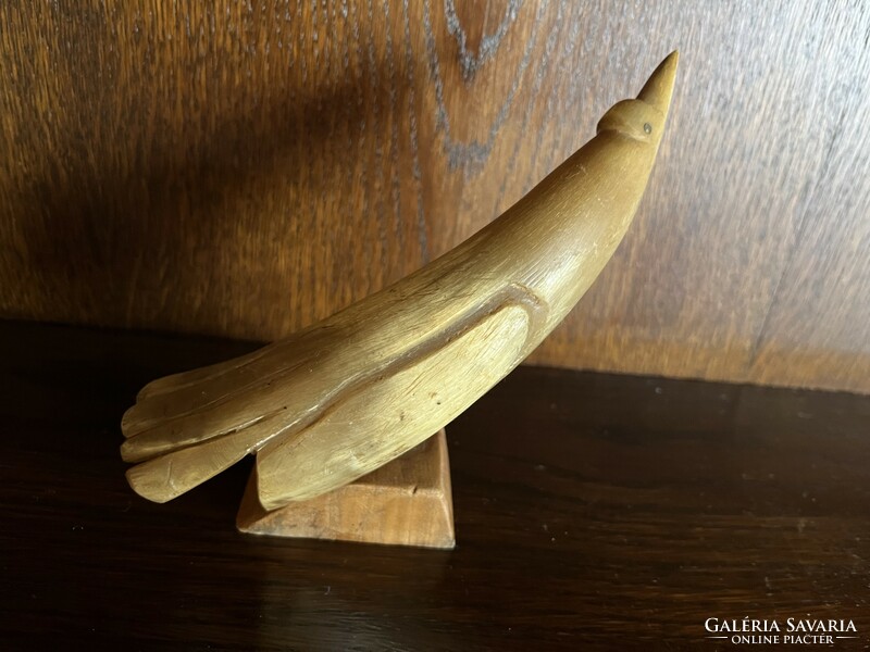 Bird carved from old cattle horn / Hornbill