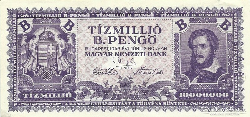 Tízmillió b.-pengő 1946 Ritka