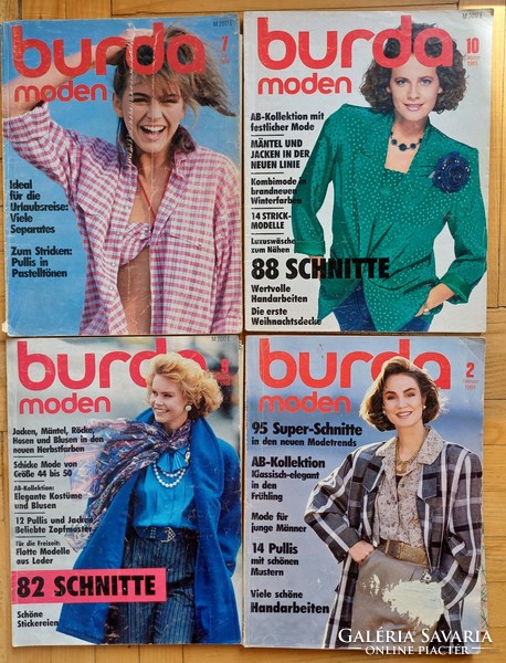 4 burda magazines from the 80s