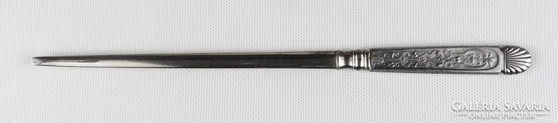 1Q918 Régi nagyméretű díszes fém levélnyitó kés 24.5 cm