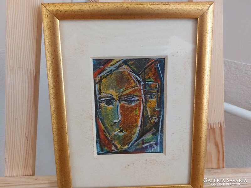 (K) small marked cubist picture with 21x27 cm frame