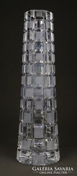 1Q916 karel wünsch polished glass vase 26.5 Cm