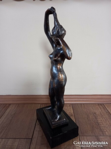 Bronzed ceramic nude statue of Árpád Turcsányi