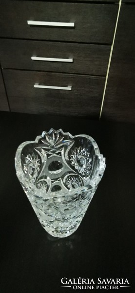 Ajkai csiszolt Olom kristály váza