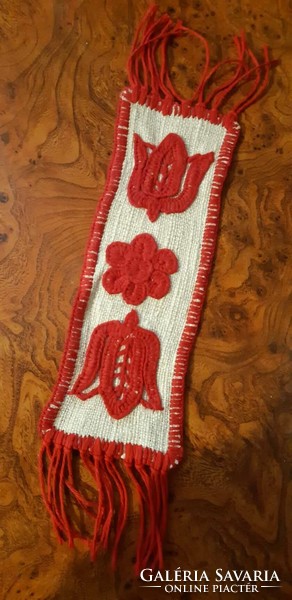 Bookmark with written embroidery