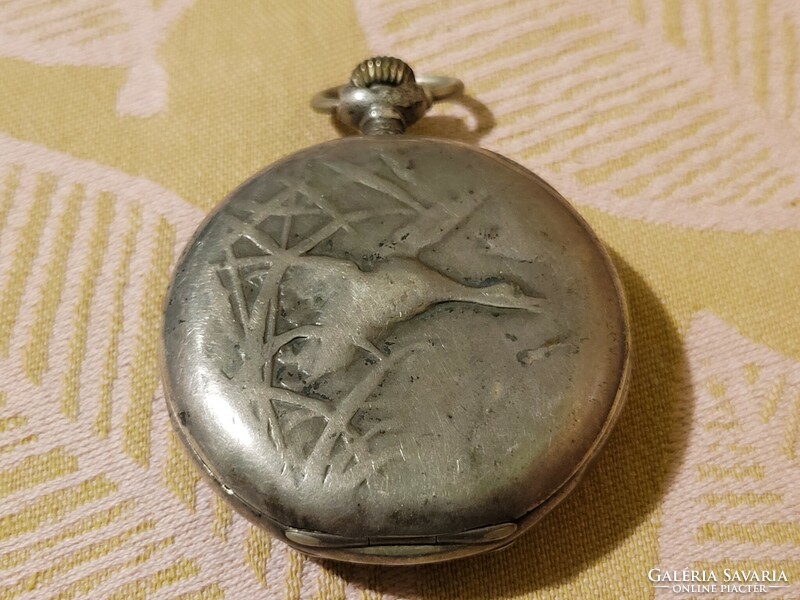 János Brauswetter silver pocket watch i.