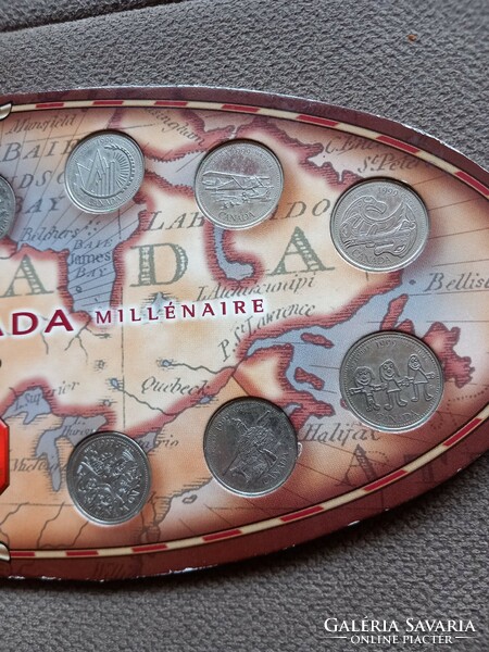 Canada Millennium 1999 dollar (1/4 dollar = 25 cents) set of 13