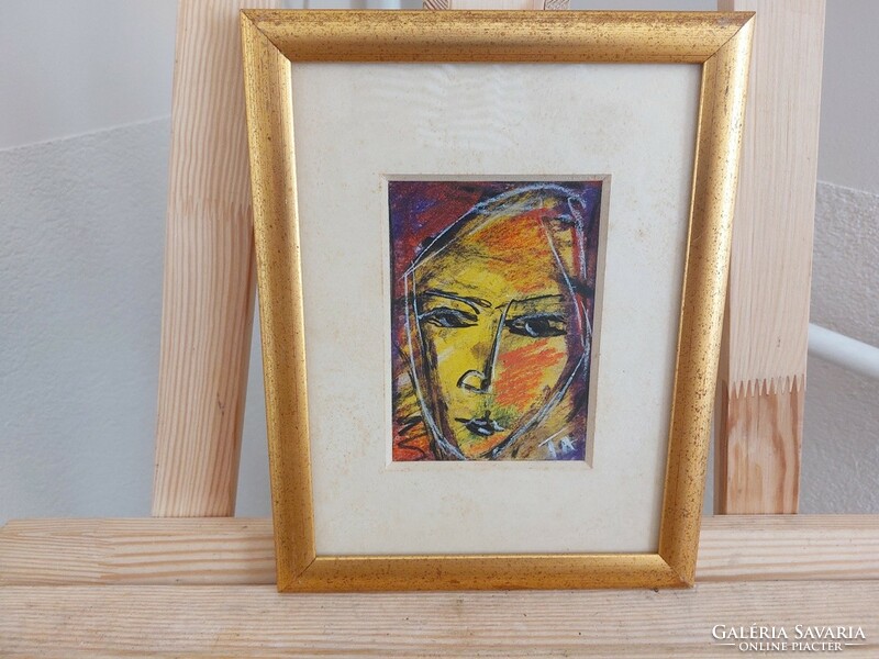 (K) small marked cubist picture with 21x27 cm frame