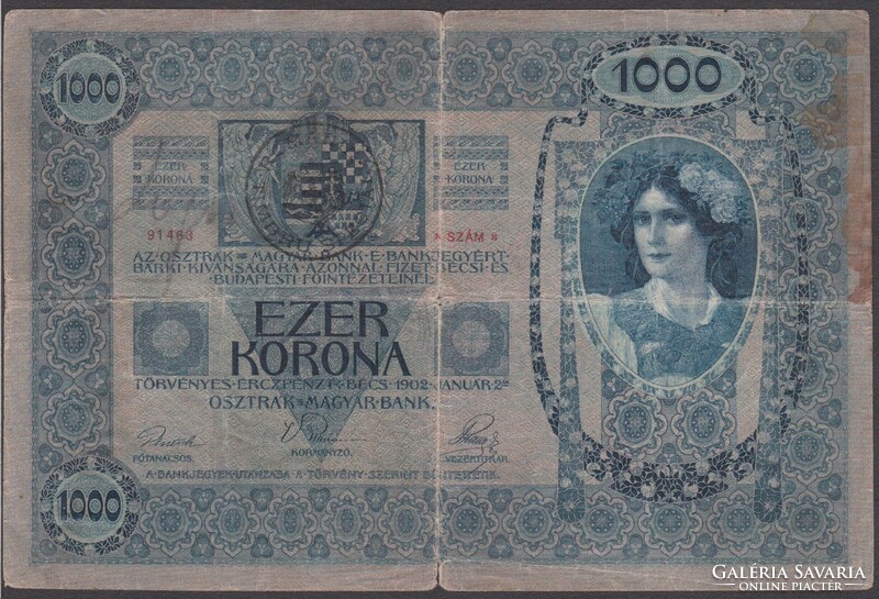 4x 1000 Korona 1915 (G,G,G+,F)
