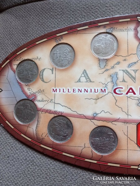 Canada Millennium 1999 dollar (1/4 dollar = 25 cents) set of 13
