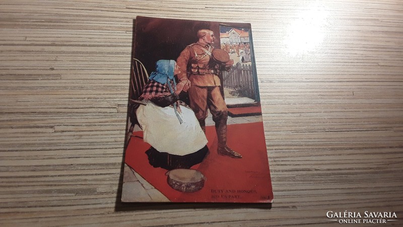 Antique lawson wood military postcard.