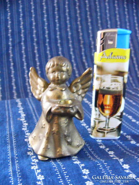 Copper miniature angel candle holder