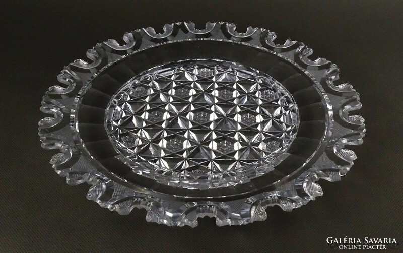 1Q783 antique xix. Century polished crystal serving bowl 28.5 Cm