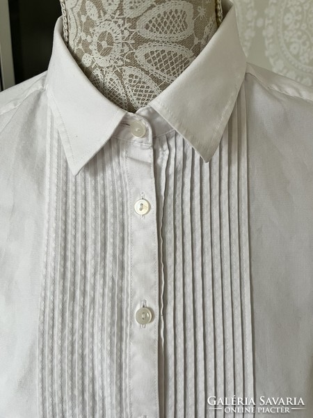 Charles Tyrwhitt prémium minőségű elegáns fehér blúz UK 14-es méret