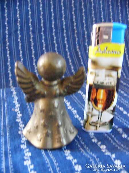 Réz miniatűr angyalka gyertyatartó