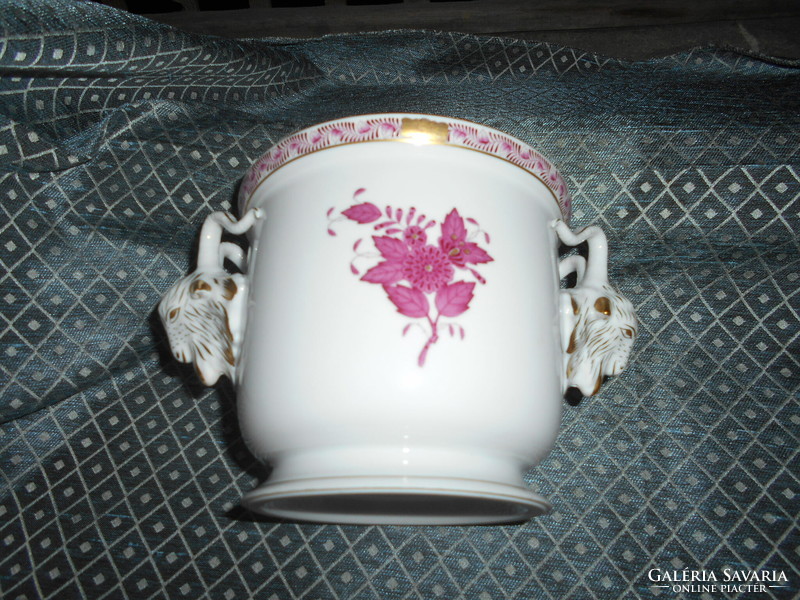 Herend porcelain bowl with Aponyi pattern and ram's head ear