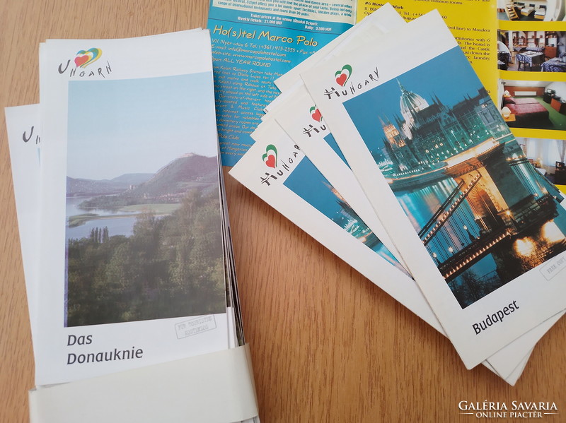 39 Pcs. Danube bend, Budapest information booklet, map (1 kg.)