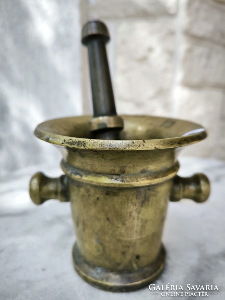 Antique apothecary mortar, special piece! A rare form!
