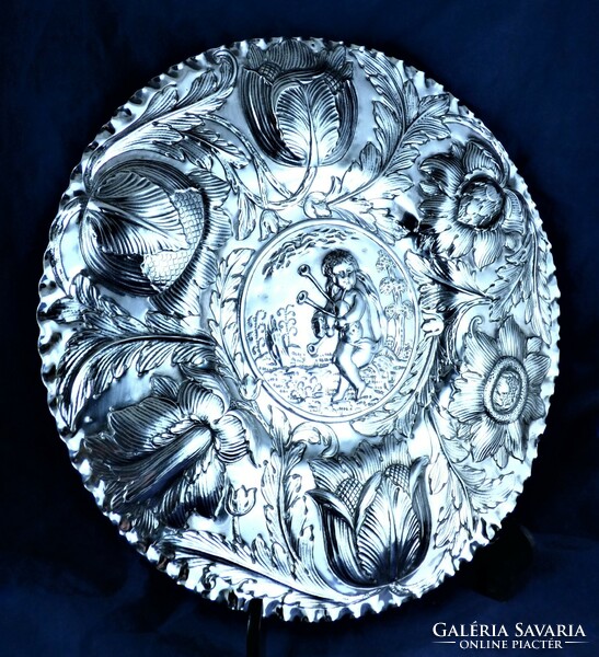 Breathtaking, antique silver decorative bowl, hanau, ca. 1830!!!