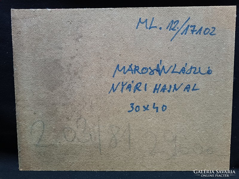 Marosán László - Nyári hajnal olaj, farost 30x40 cm