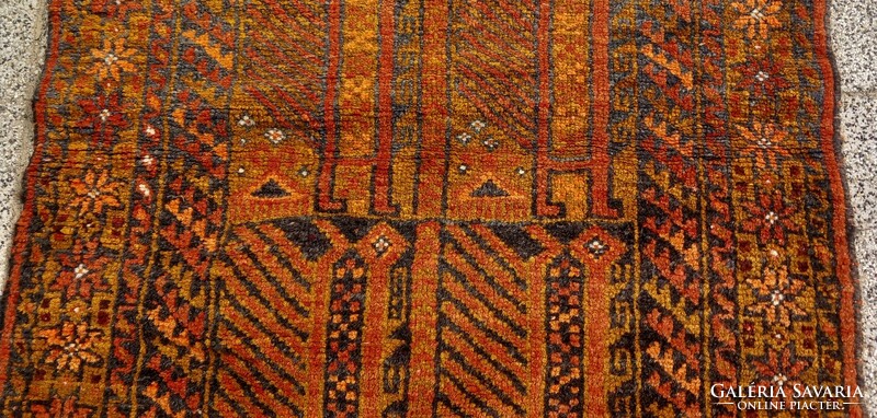 Afghan Baluch nomad hand-knotted antique rug is negotiable