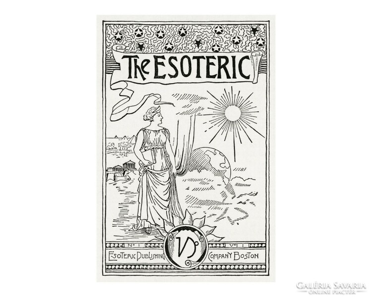 The esoteric, black and white print in high resolution, digitally enhanced