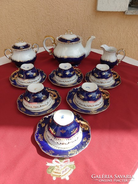 Zsolnay pompadour i es, 6-person tea set,, flawless,,, no minimum price,,