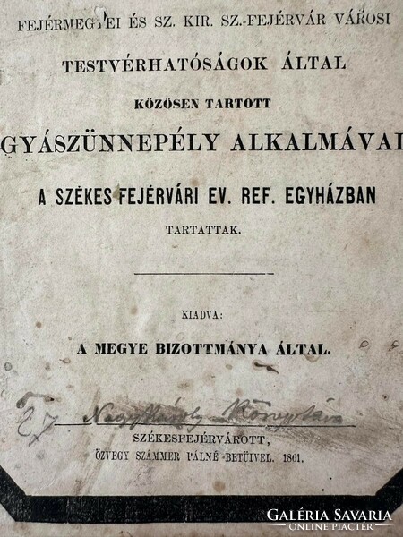Gyászbeszédek Teleki Lászlónak 1861