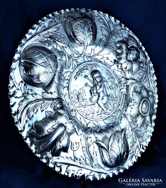 Breathtaking, antique silver decorative bowl, hanau, ca. 1830!!!