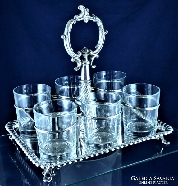 Gorgeous, antique silver cup holder, Vienna, ca. 1870!!!