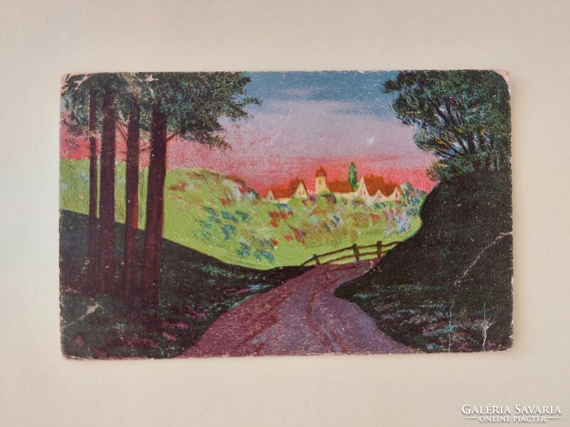 Old postcard landscape 1931