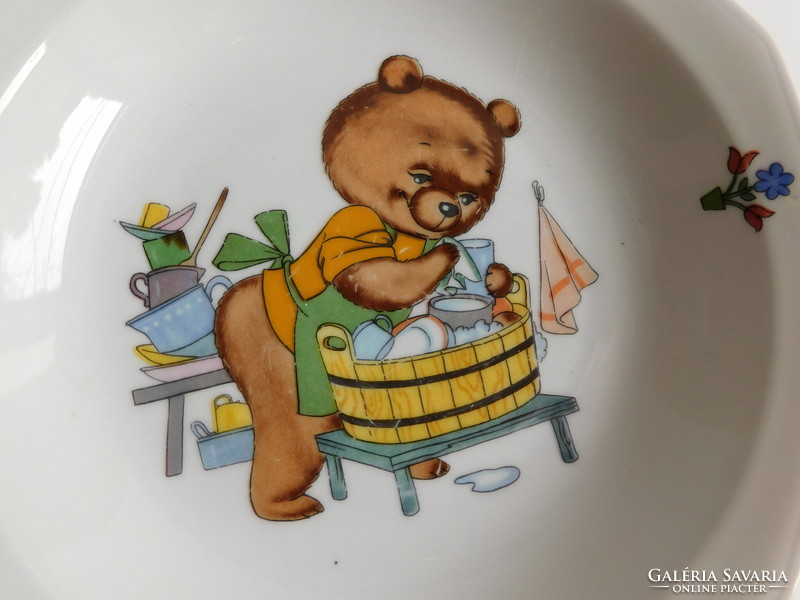 Winterling Bavarian vintage children's plate with sink teddy bear