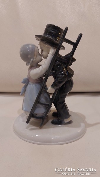 Metzler ortloff porcelain, chimney sweep boy statue, figure, flawless