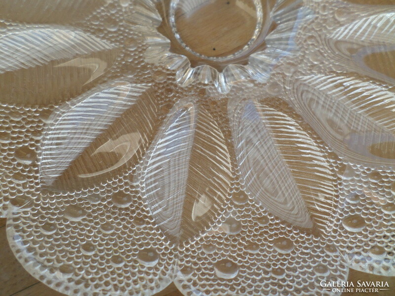 Retro glass fruit serving bowl