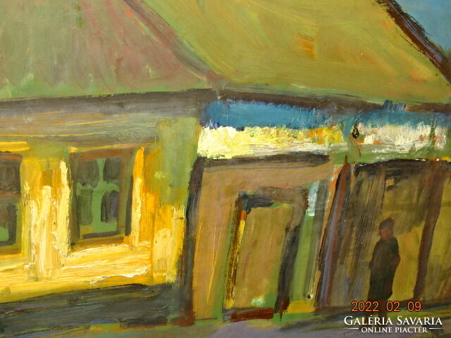 Gyula Udvardi (1925-2016): old house (yellow wall) picture gallery 1966