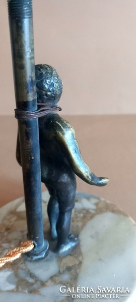 Bronze-marble antique table lamp, negotiable design