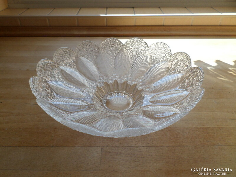 Retro glass fruit serving bowl