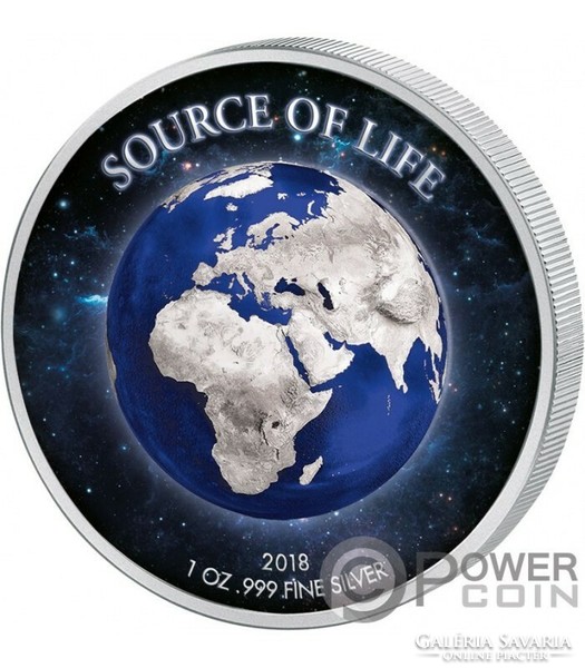 Planet Earth coin made of pure silver