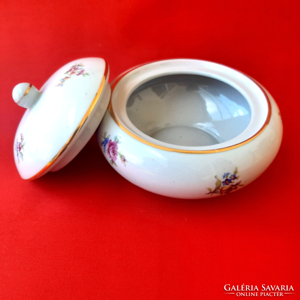 Hollóházi, drasche, porcelain bonbonier, sugar bowl