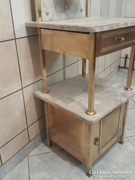 Copper bedside table