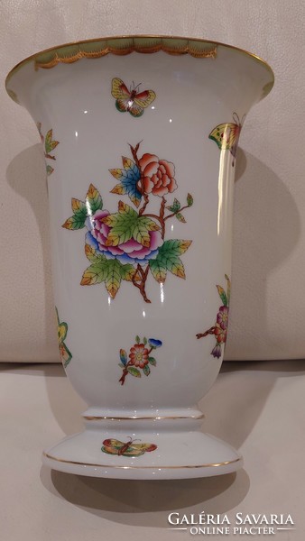 Herendi porcelán Viktória mintás váza 23 cm