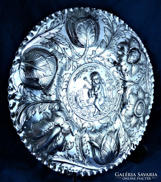 Breathtaking, antique silver decorative bowl, hanau, ca. 1830!!!