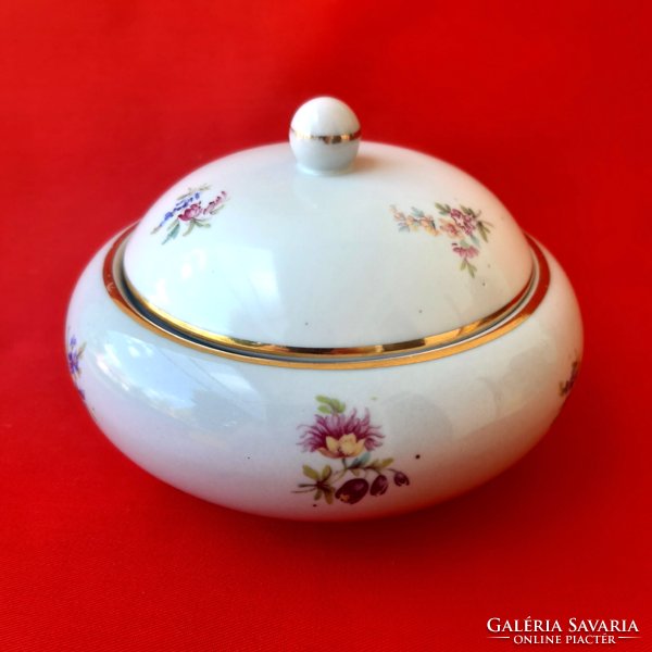 Hollóházi, drasche, porcelain bonbonier, sugar bowl