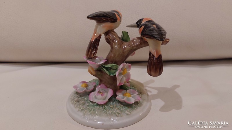 Herend porcelain, birds on a tree branch