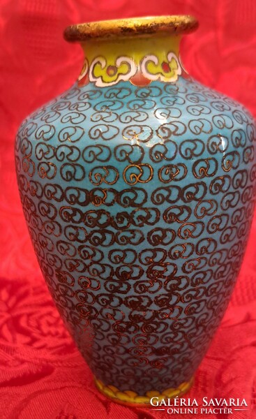 Diaphragm enamel copper vase, old cloisonné (l4624)